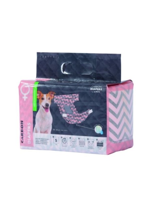 M-Pets CARBON DIAPERS - ONA - Pieluszki dla suczek roz. S 15szt.