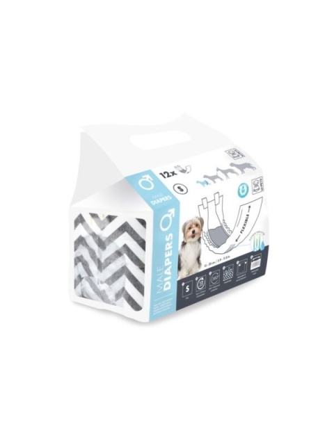 M-Pets DIAPERS - ON - Pieluszki dla psa roz. S 12 szt.