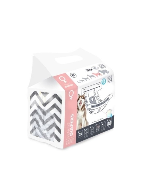 M-Pets DIAPERS - ONA - Pieluszki dla suczek roz. XL 10szt.
