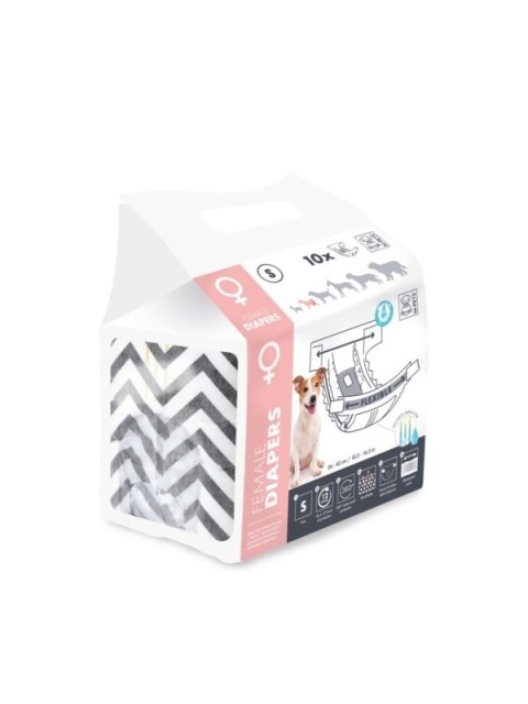 M-Pets DIAPERS - ONA - Pieluszki dla suczek roz. S 10szt.