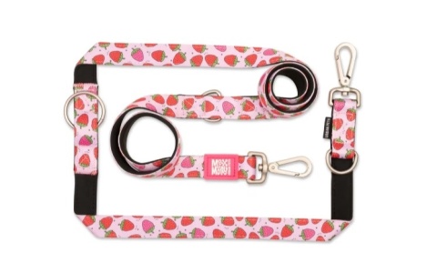 Max&Molly Multi-Leash Strawberry Dream - Smycz przepinana dla psa 200cm - XS