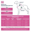 Max&Molly Sport Harness Matrix 2.0 Turquoise - szelki regulowane dla psa z identyfikatorem QR - L