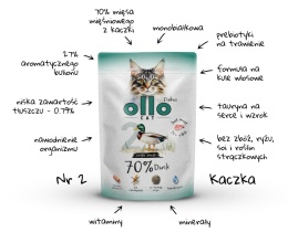 Ollo Cat - nr 2 Kaczka - Uzupełniająca karma mokra dla kota 85g