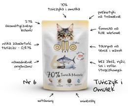 Ollo Cat - nr 6 Tuńczyk i Omułek - Uzupełniająca karma mokra dla kota 85g