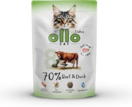 Ollo Cat - nr 8 Wołowina i Kaczka - Uzupełniająca karma mokra dla kota 85g