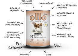 Ollo Plus Kolagen Cielęcina - Karma mokra dla psa 800g