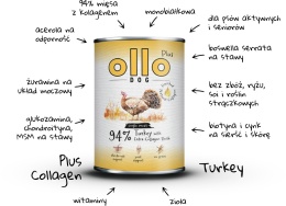 Ollo Plus Kolagen Indyk - Karma mokra dla psa 800g