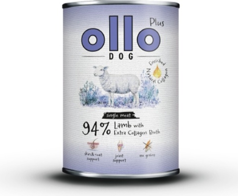 Ollo Plus Kolagen Jagnięcina - Karma mokra dla psa 800g