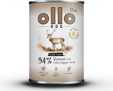 Ollo Plus Kolagen Jeleń - Karma mokra dla psa 800g