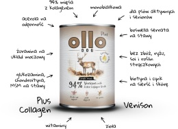 Ollo Plus Kolagen Jeleń - Karma mokra dla psa 800g