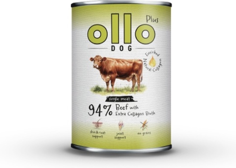 Ollo Plus Kolagen Wołowina - Karma mokra dla psa 400g