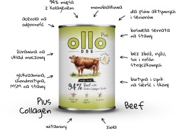 Ollo Plus Kolagen Wołowina - Karma mokra dla psa 400g
