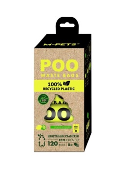 POO 100% Recycled Plastic - Woreczki na odchody z recyklingu CYTRYNOWE 120szt.