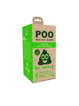 POO - Woreczki na odchody ze skrobi kukurydzianej MIĘTA 120szt.