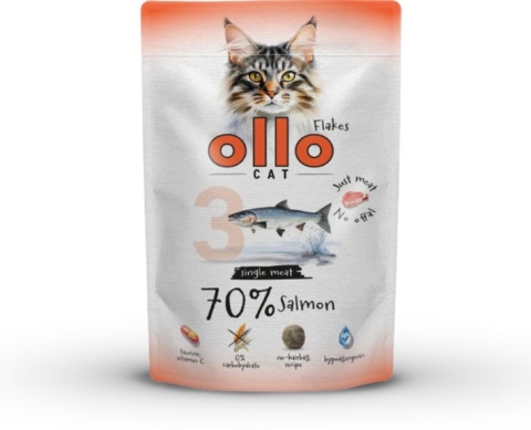 Ollo Cat - nr 3 Łosoś - Uzupełniająca karma mokra dla kota 85g