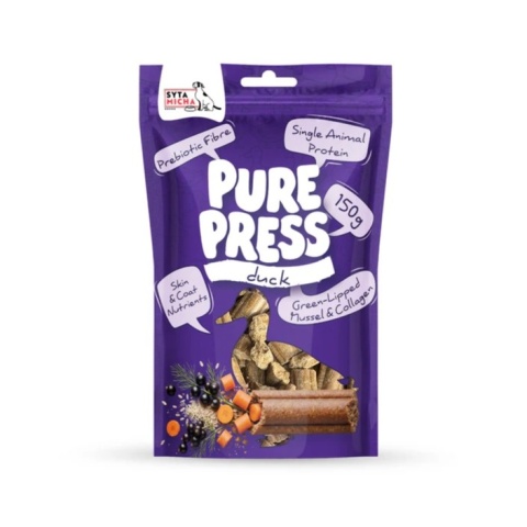 Syta Micha - Pure Press Duck - Smaczki tłoczone na zimno dla psa Kaczka 150g