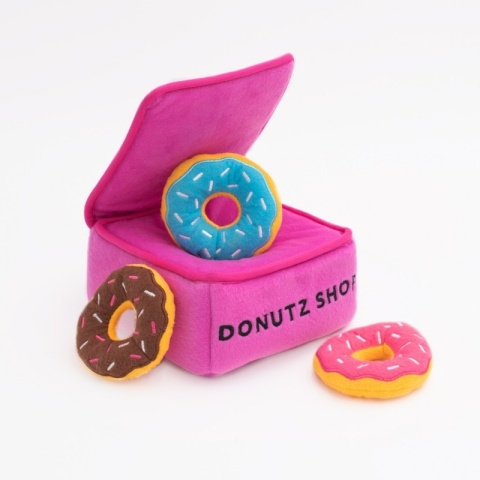 ZippyPaws - Pluszowa norka Pudełko donutów