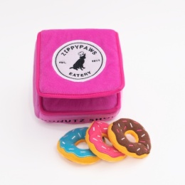 ZippyPaws - Pluszowa norka Pudełko donutów