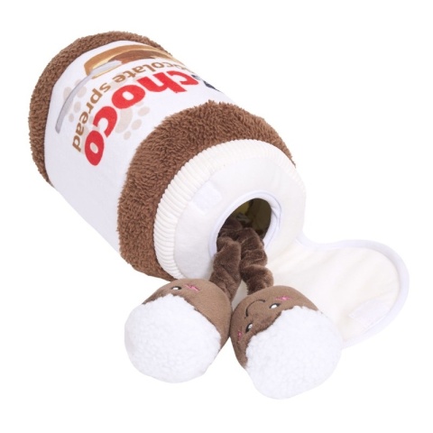 ZippyPaws - Pluszowa norka bungee dla psa Słoik czekolady