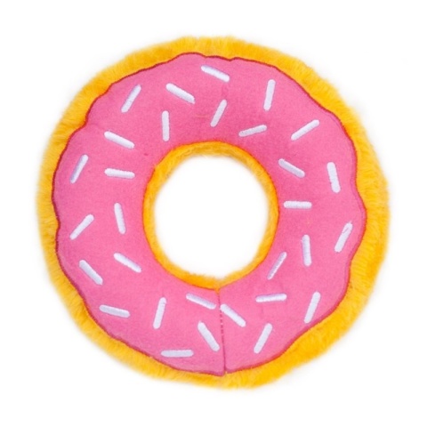 ZippyPaws - Pluszowy donut standard truskawkowy
